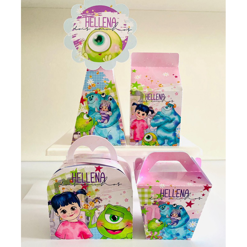 Kit Caixa Personalizadas Monstros S.A  - PEGUE E MONTE | Mesversarios, Aniversários, Festa | Infantil