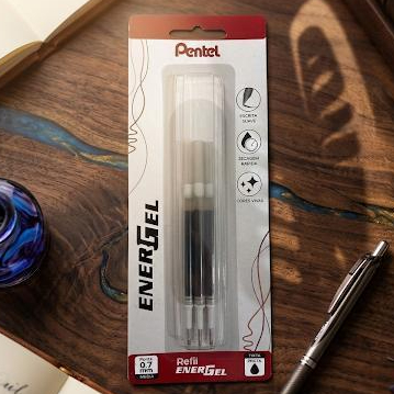 Recarga para Caneta Energel Pentel Tinta Preta Gel 0.7 e 0.5