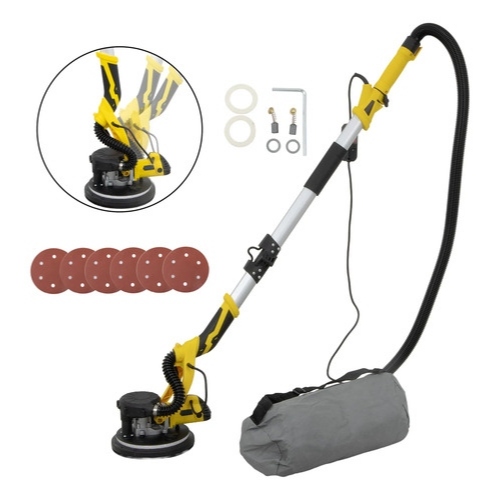 Lixadeira de Parede e Teto 850W 110V 220V com LED Telescópica Dobrável 215mm Drywall Gesso