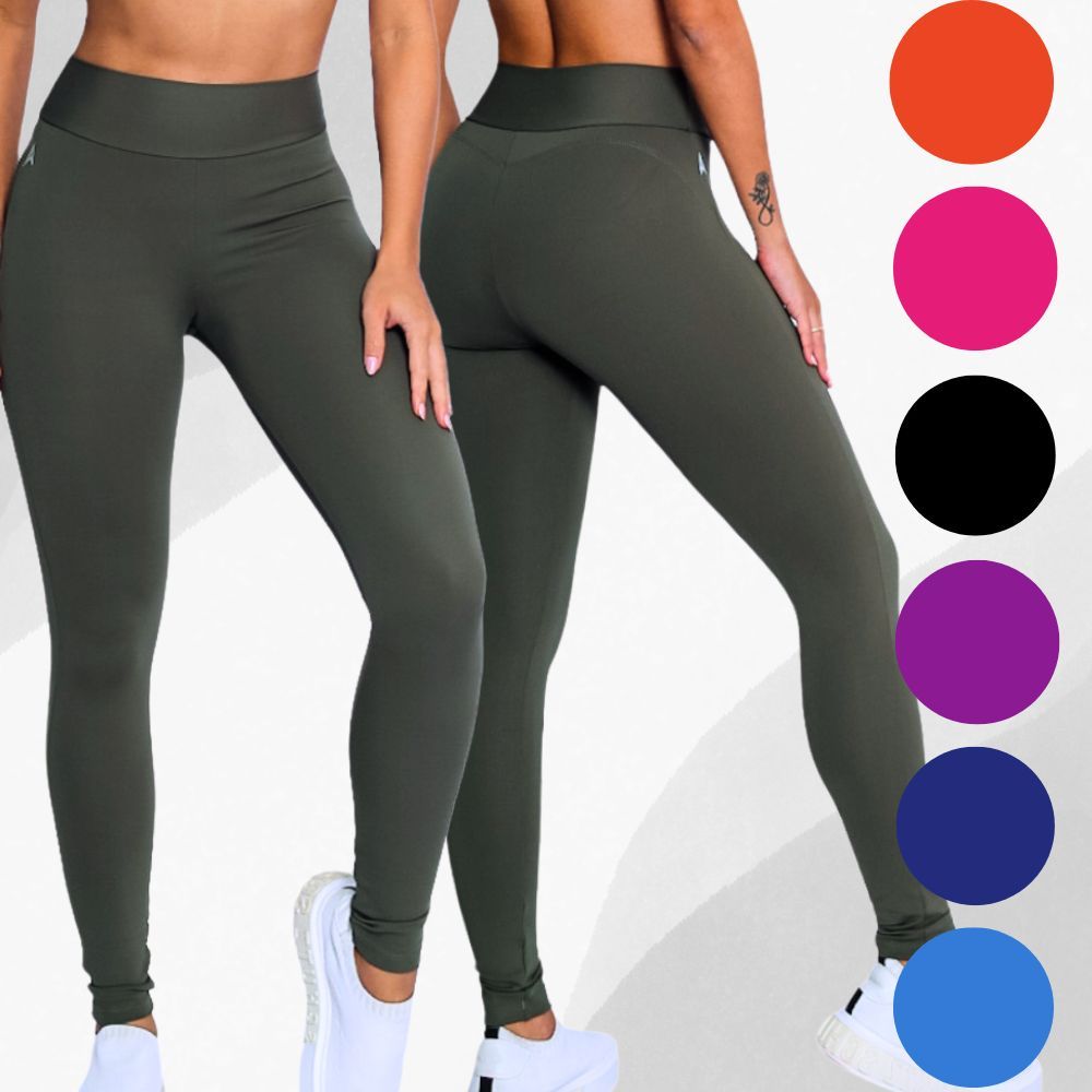 Calça Legging Fitness Poliamida Feminina Academia Zero Transparência Treino Modeladora