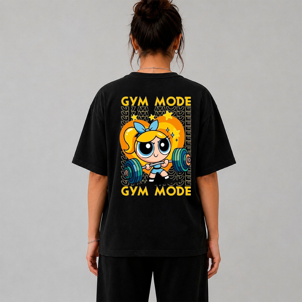 Camiseta Oversized Streetwear Camisa Moda Estilo Meninas Maromba Gym Academia Treino FIt Estampado Frente e Costas