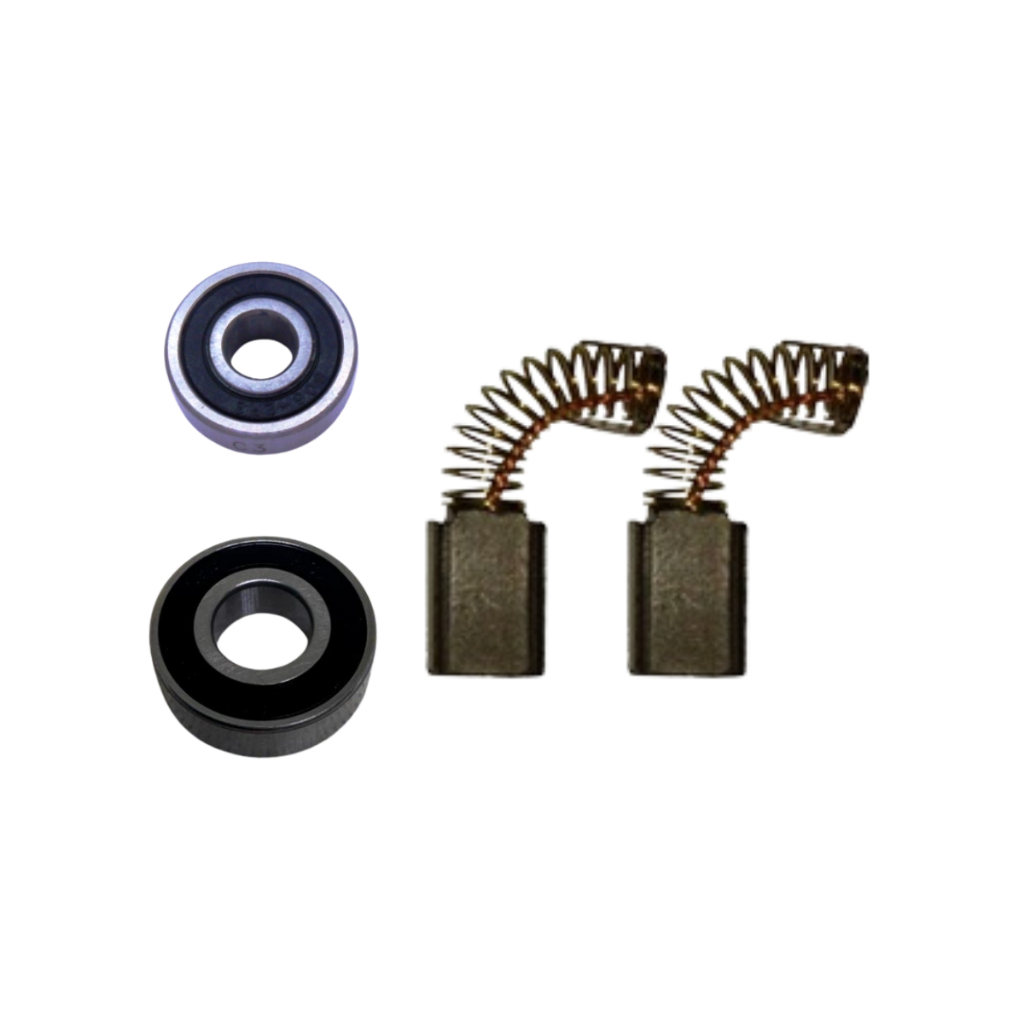 Kit 5401 Rolamentos Escova Carvão Compatível Serra Circular Skill 608 6001 Rotor Induzido