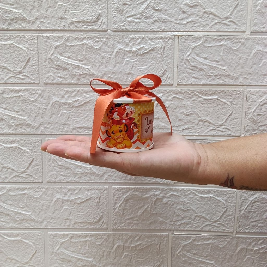 Kit Tubolata Personalizada Rei Leão Lembrancinhas / chá de bebê/ revelação/ batizado/ maternidade/ aniversário 5x6