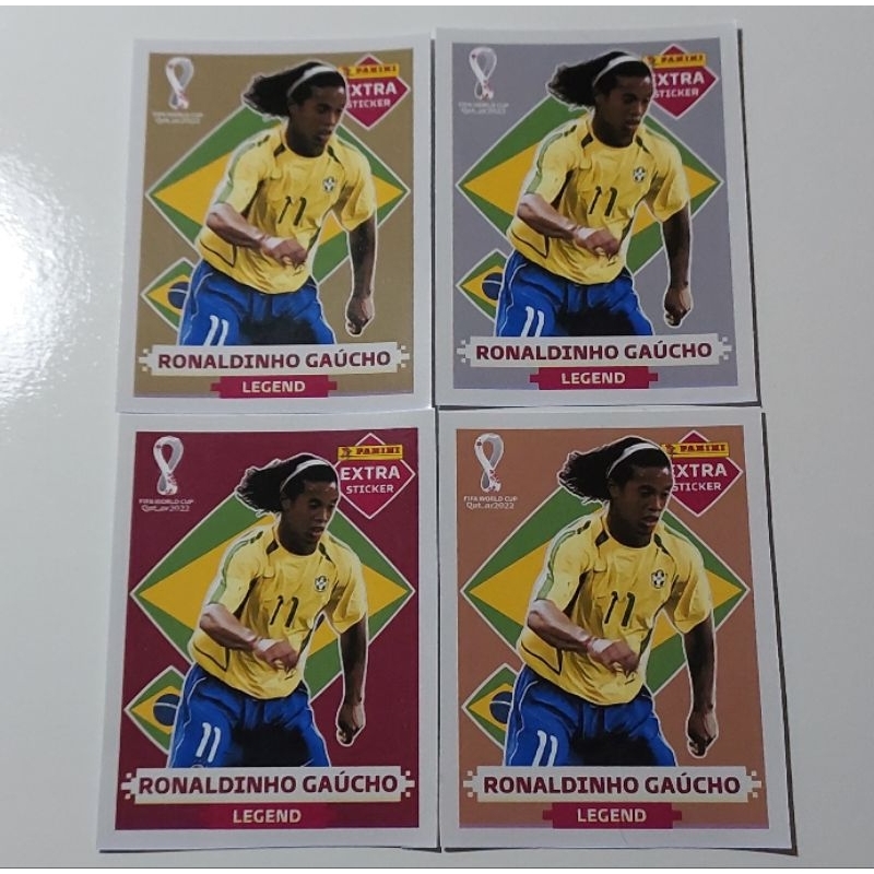 Figurinhas Personalizadas Legends Ronaldinho Gaúcho- Álbum Copa do Mundo Catar