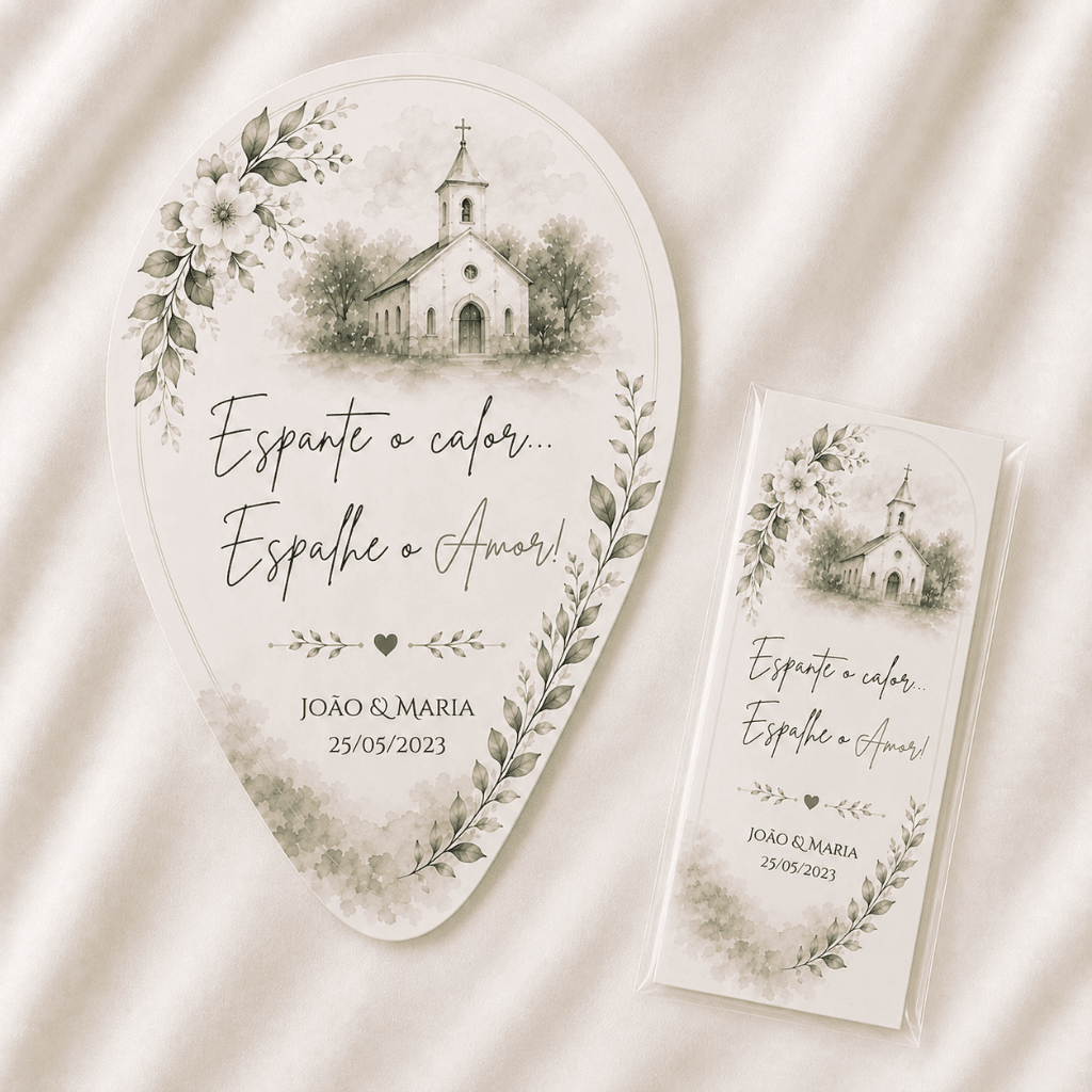 Kit Casamento Completo | Ventarolas + Lágrimas de Alegria | Kit 20 a 80 Unidades — imagem 2 de 2
