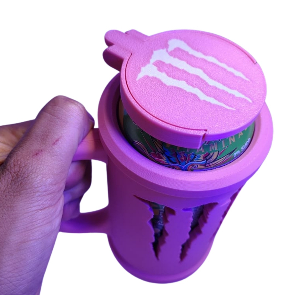 KIT MONSTER 3 EM 1 - PORTA LATA, ABRIDOR E TAMPA ENERGETICO MONSTER