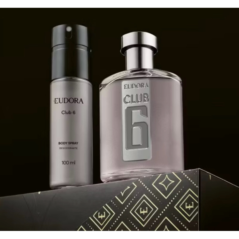 PRESENTE DIA DOS PAIS EUDORA CLUB 6: Perfume 100ml+Body Spray 100ml/Loção Corporal 200ml+Body Spray 100ml-Eudora