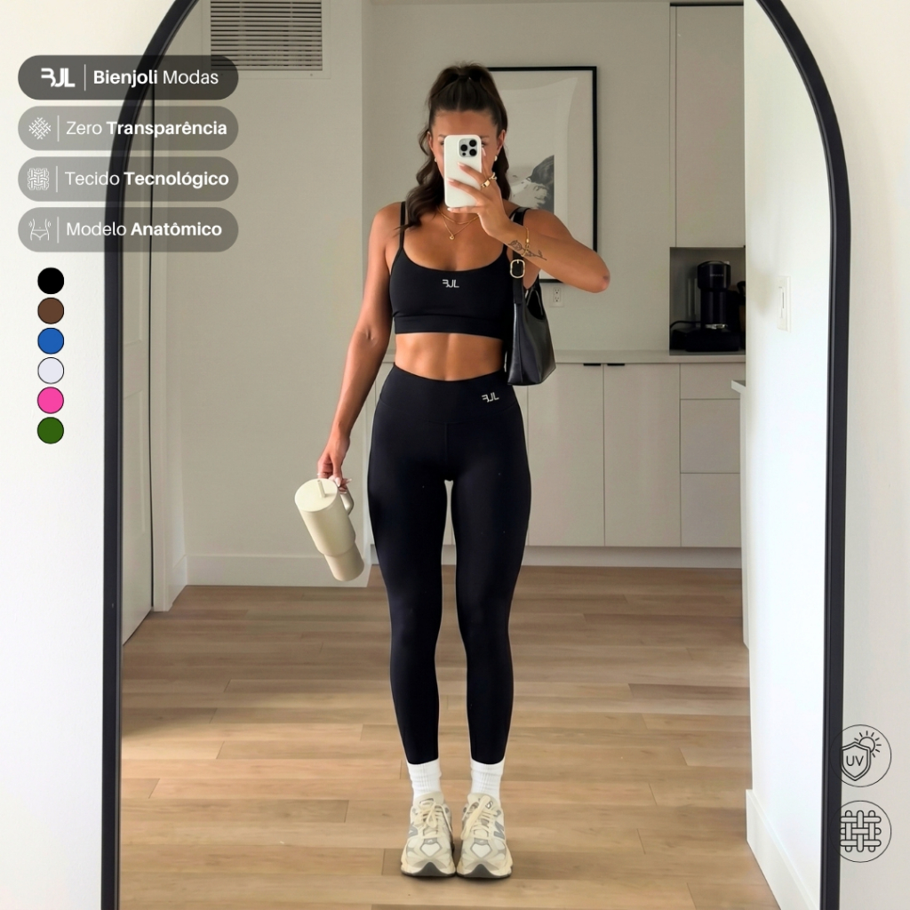 Calça Legging Feminina ZERO TRANSPARÊNCIA Academia Treino Crossfit Musculação Conforto Yoga