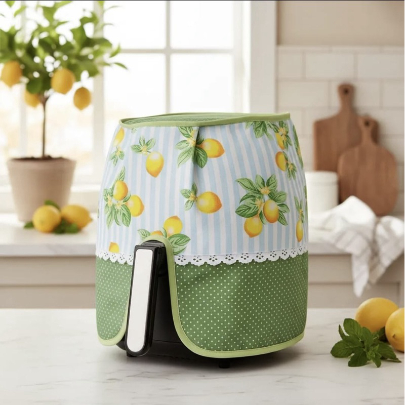 capa air fryer 5l, protetor airfryer, capa fritadeira elétrica, tricoline, cozinha organizada