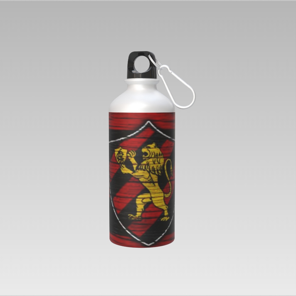 Garrafa Alumínio 600ml Sport Recife Personalizada Nome Leão da Ilha Rubro-Negro Presente Torcedor
