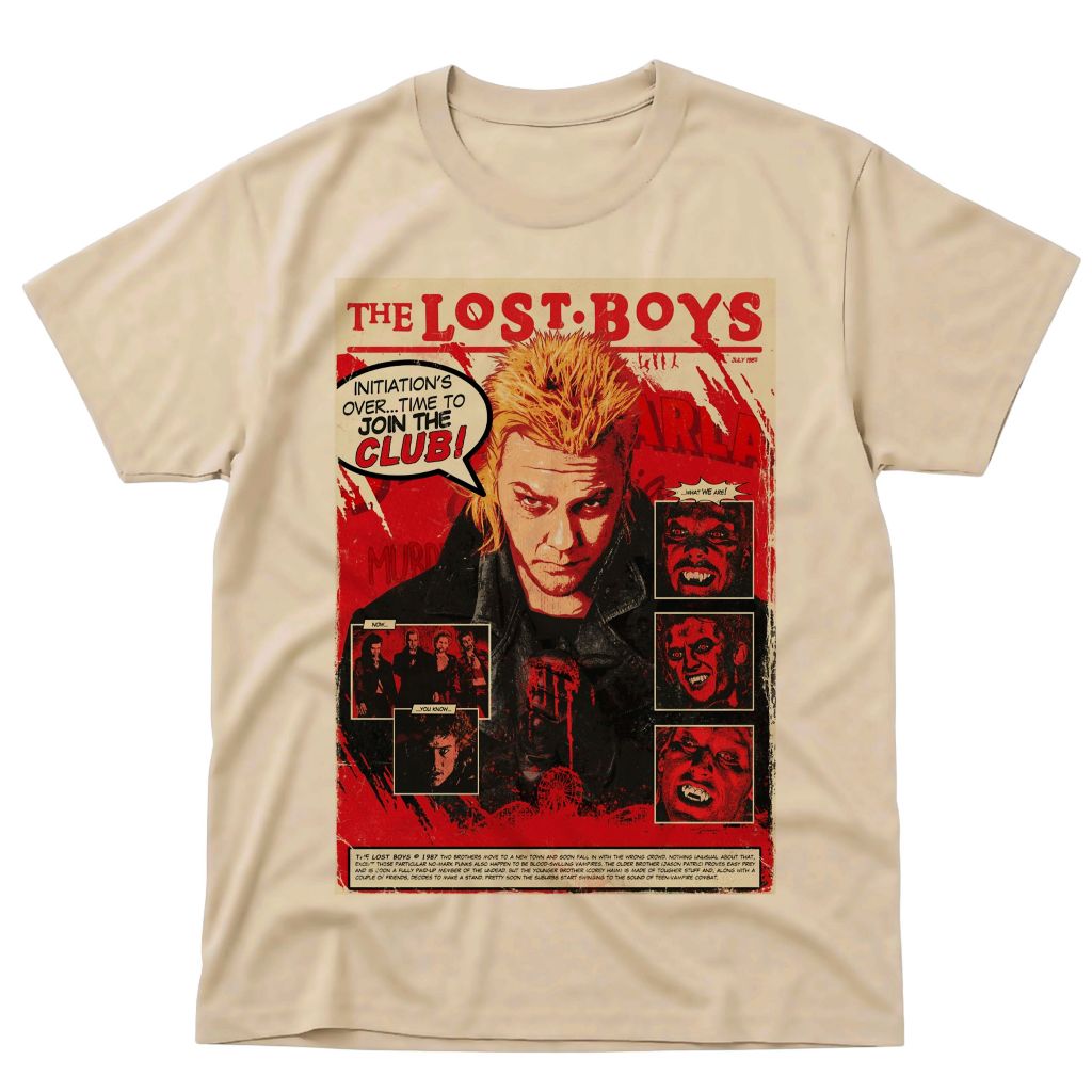 Camiseta Vintage Poliéster The Lost Boys Filme Os Garotos Perdidos Unissex B134