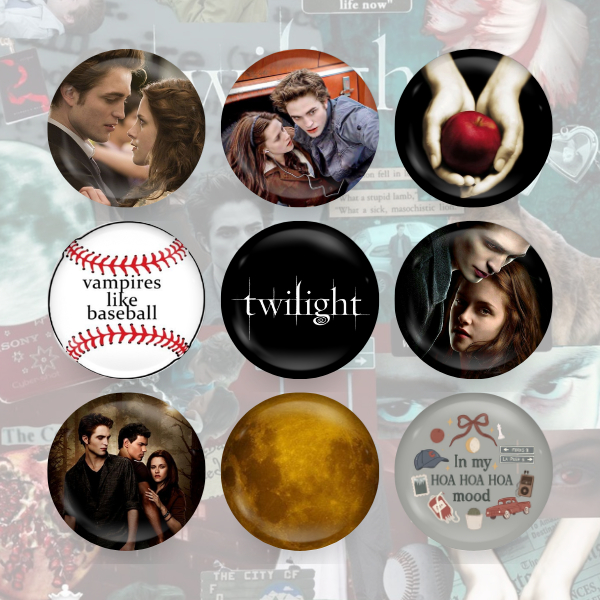 Kit Bottom Crepúsculo Twilight Edward Bella Jacob broche alfinete
