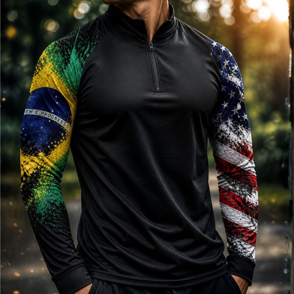 Camiseta Pesca Agro Brasil EUA Masculina Streetwear Premium  Estilo Urbano Envio Rápido