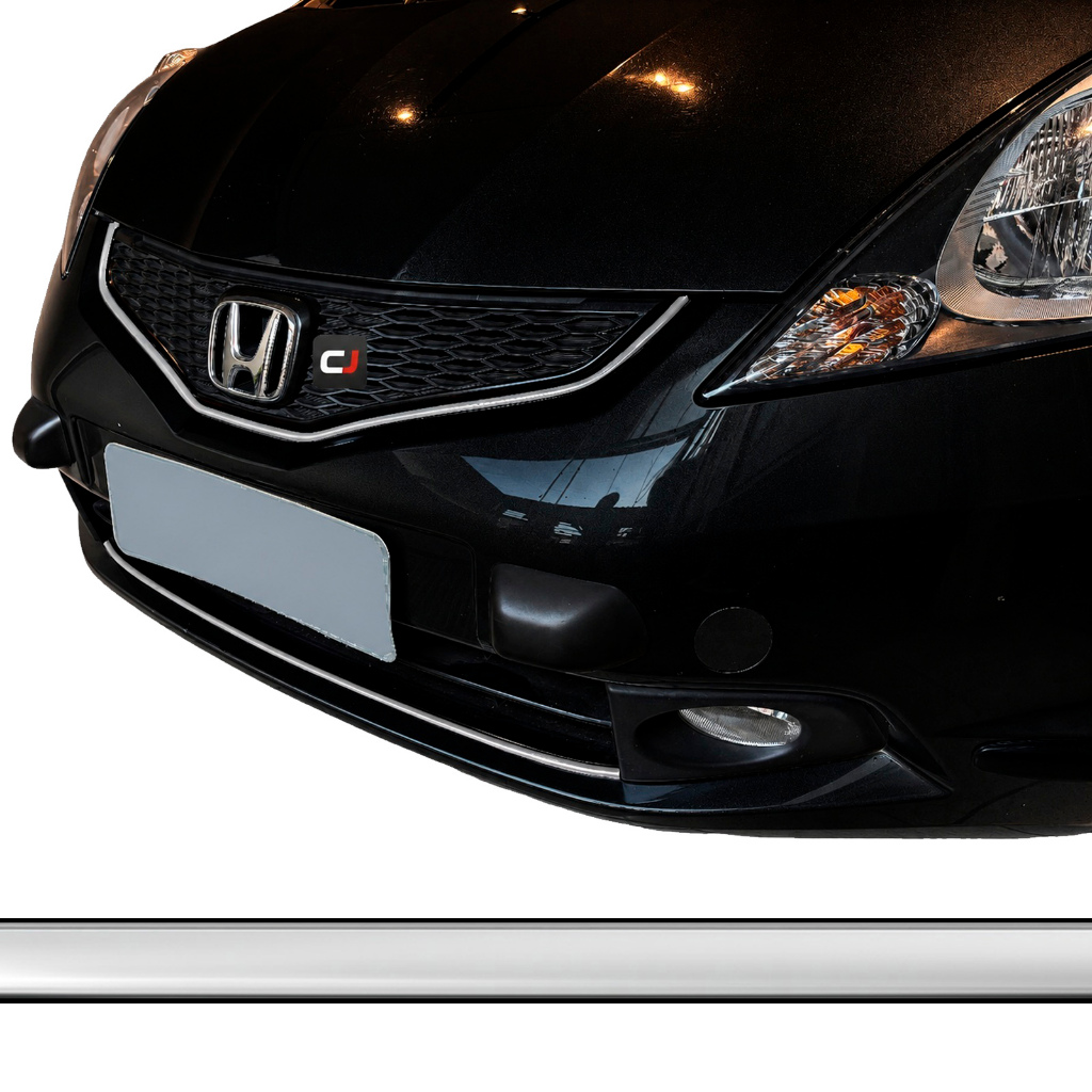 Kit Friso Cromado Grade E Parachoque Honda Fit 2009-2012
