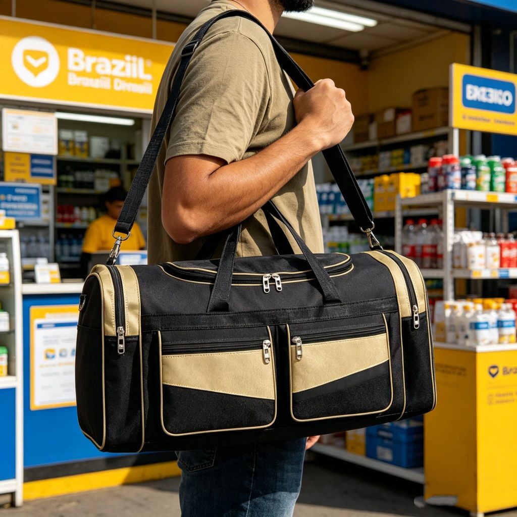 Mala de Viagem Esportiva Grande Capacidade Resistente Impermeável Academia e Viagem CurtaBolsa de Viagem com Alça