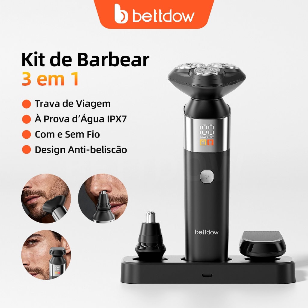Bettdow Aparador Pêlos Do Nariz/costeletas/barba Cor 3 Em 1