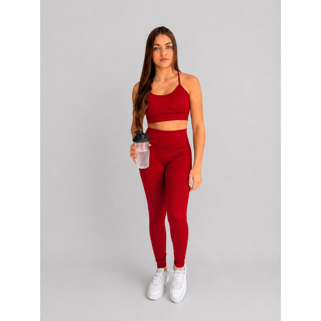 Conjunto Top e Legging Alcinha Nadadora Fitness Academia Treino
