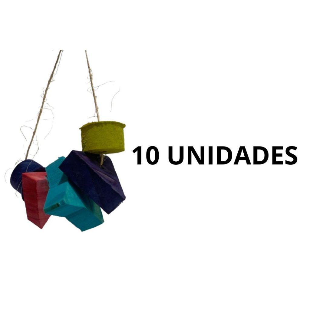 Brinquedo Madeira Pinus Bolachas P/ Desgaste Dentes Coelho Porquinho da Índia Kit 10 Unidades Oferta