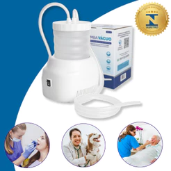 Aspirador de Secreção Portátil Hospitalar Elétrico 1,5L Nevoni Sugador Cirúrgico Home Care Clínica