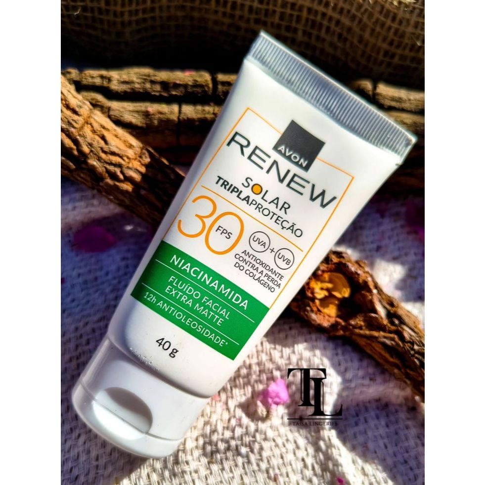 Protetor Solar Renew Advance Matte Ultra Leve FPS 30 Avon 50g – Anti-Idade e Toque Seco