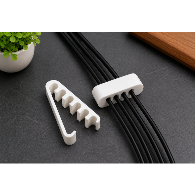 Organizadores de Cabos KIT 3  Clips Fixador Fios | Suporte Mesa Setup Gamer Carregador Kit