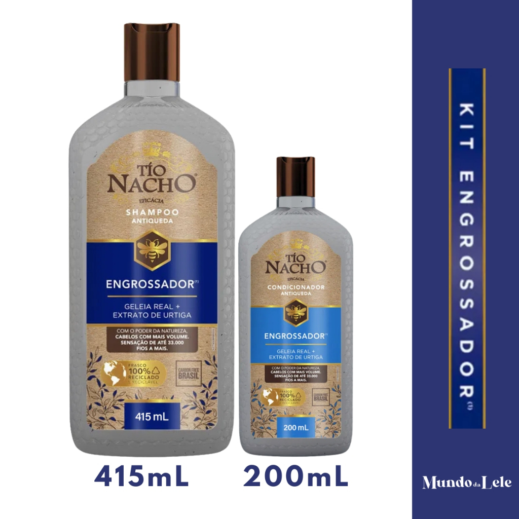 KIT TIO NACHO ENGROSSADOR SHAMPOO 415ML + COND 200ML