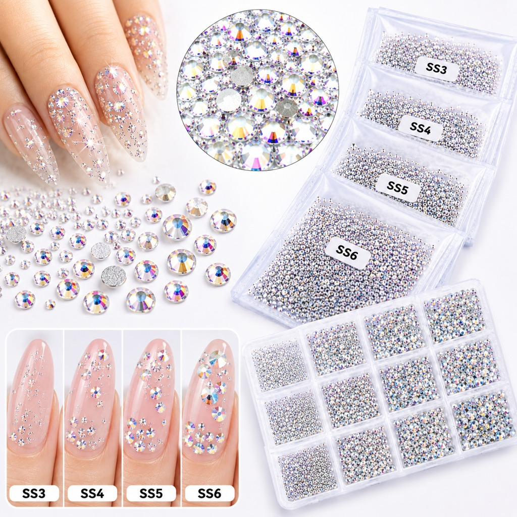 1440 Strass Cristal Para Unhas Nail Art Decoração Brilhante Furta Cor
