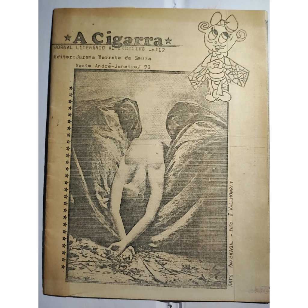 Fanzine A Cigarra Nº12 1991 Jornal Literário Alternativo Santo André SP Poesia Independente