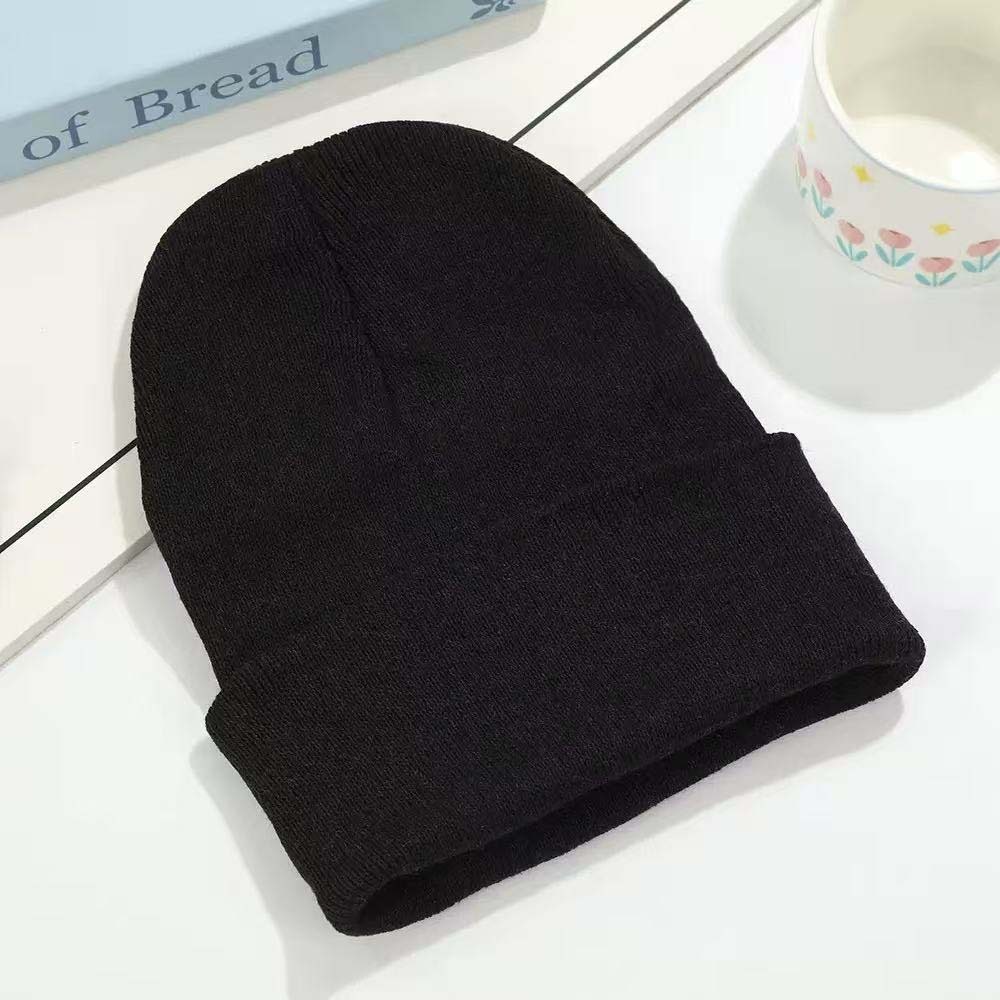 Touca De Frio Básica Lã Gorro Liso Preta Toca Adulto Inverno Masculino e Feminino