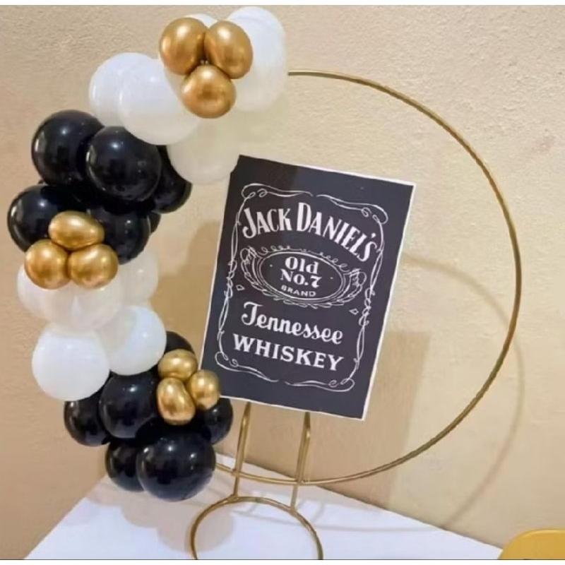 Mini Painel Arco Redondo 50x50 Mesa Dourado Decoração Festa Aço Carbono Pronta Entrega Envio Rápido.