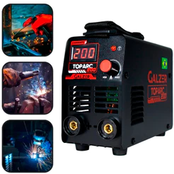 Inversora Máquina De Solda Toparc-200 220V 200A Galzer Performance Profissional Compacta Eficiente