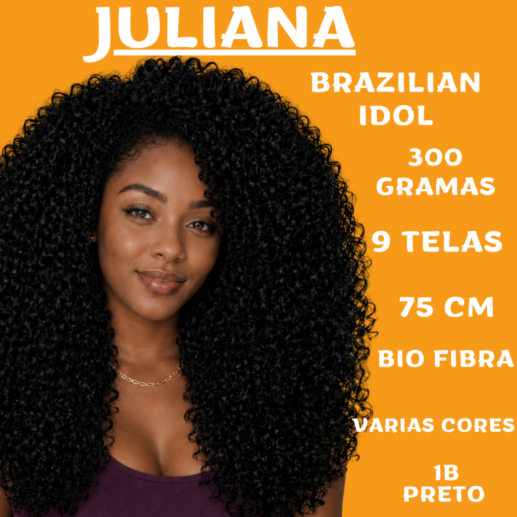 Cabelo Cacheado Bio Fibra, Bio Vegetal Juliana 75cm BRAZILIAN IDOL