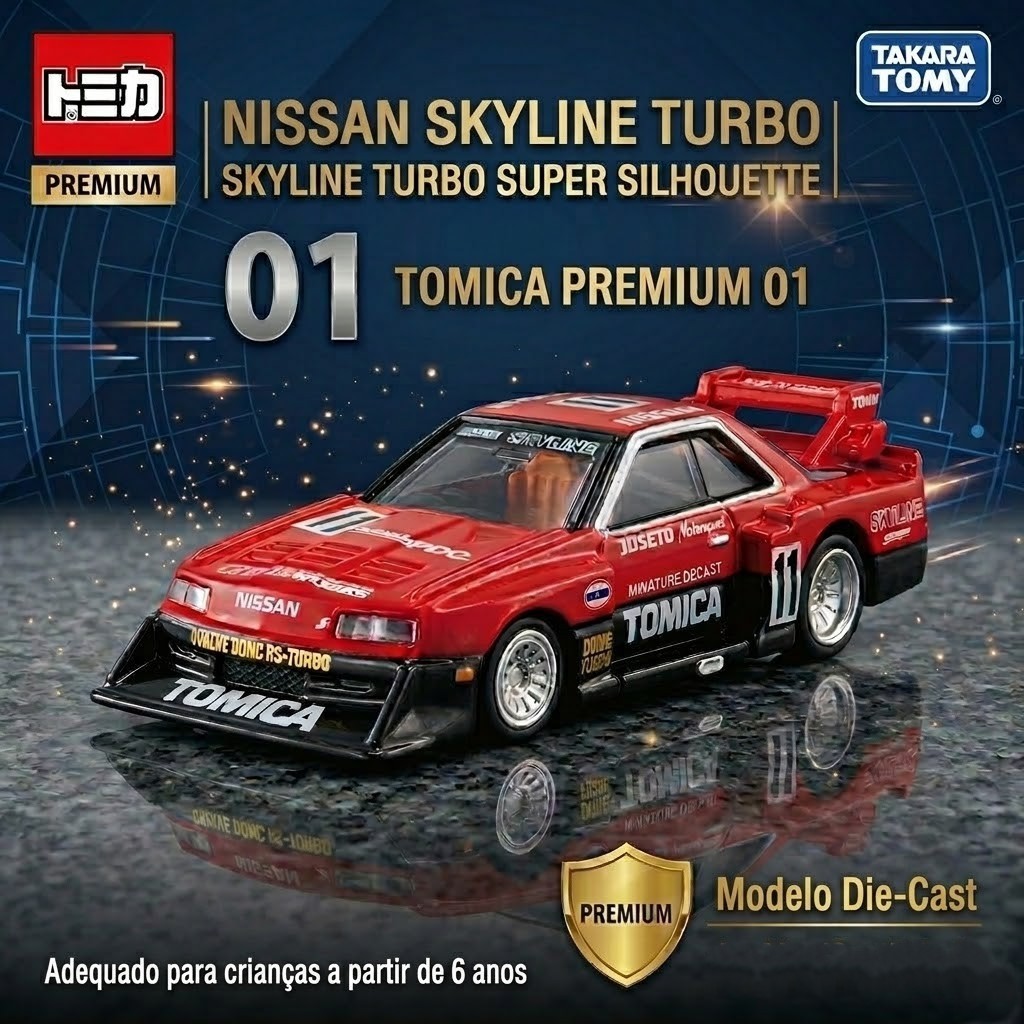 🔥 Tomica Premium 01 Skyline Turbo Super Silhouette - Takara Tomy Original 🇯🇵