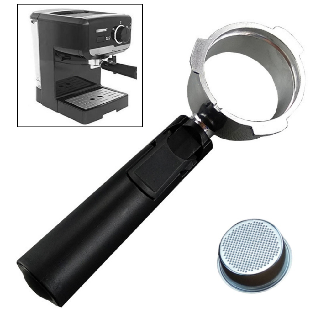 Porta-Filtro De Café Sem Fundo De Aço Inoxidável De 51mm+Cesta Filtro Metal Para Cafeteira Profissional Espresso