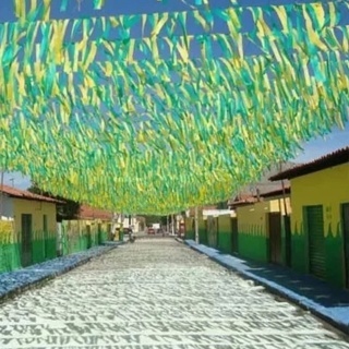 50 metros Fita Faixa Rabiola Decorativa Copa do Mundo Verde e Amarelo