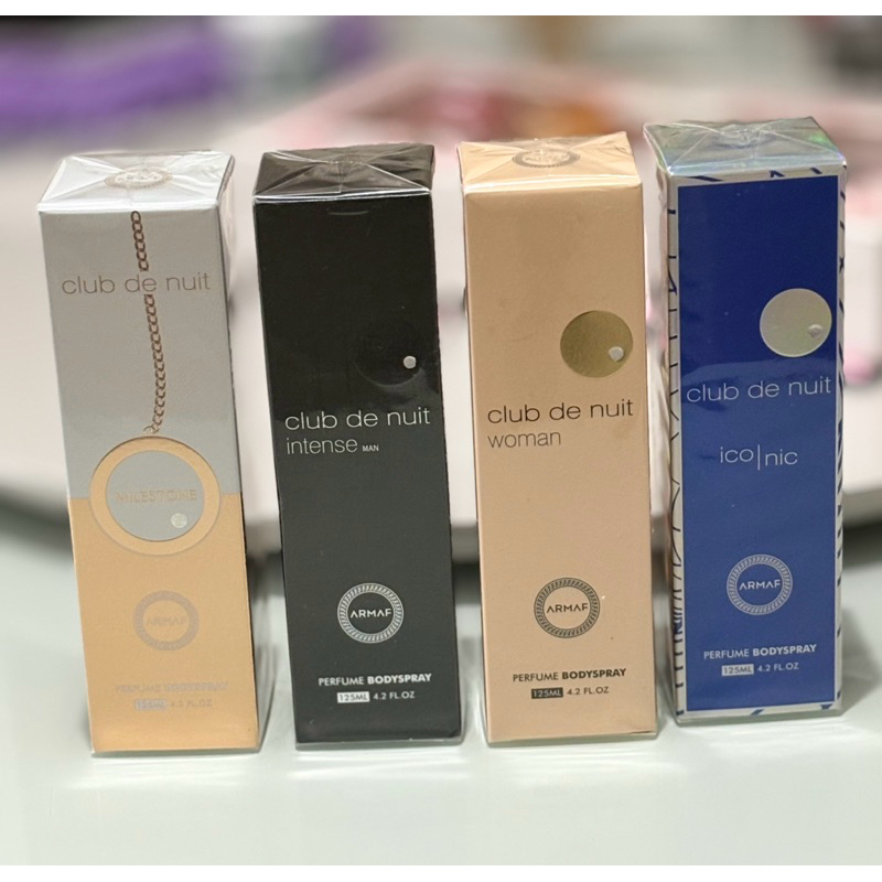 Armaf Club De Nuit Body Spray 125ml - Original (Intense Man, Milestone, Iconic, Woman)-Escolha sua opção