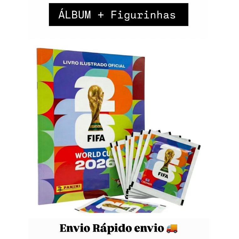 Álbum Da Copa Do Mundo 2026 - Capa Brochura + Figurinhas FIFA WORLD CUP 2026 Melhor Preço Envio Rápido