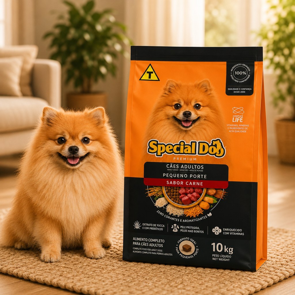 Ração Para Cachorro 10kg Special Dog Adulto Raças Pequenas Carne 22% Proteína