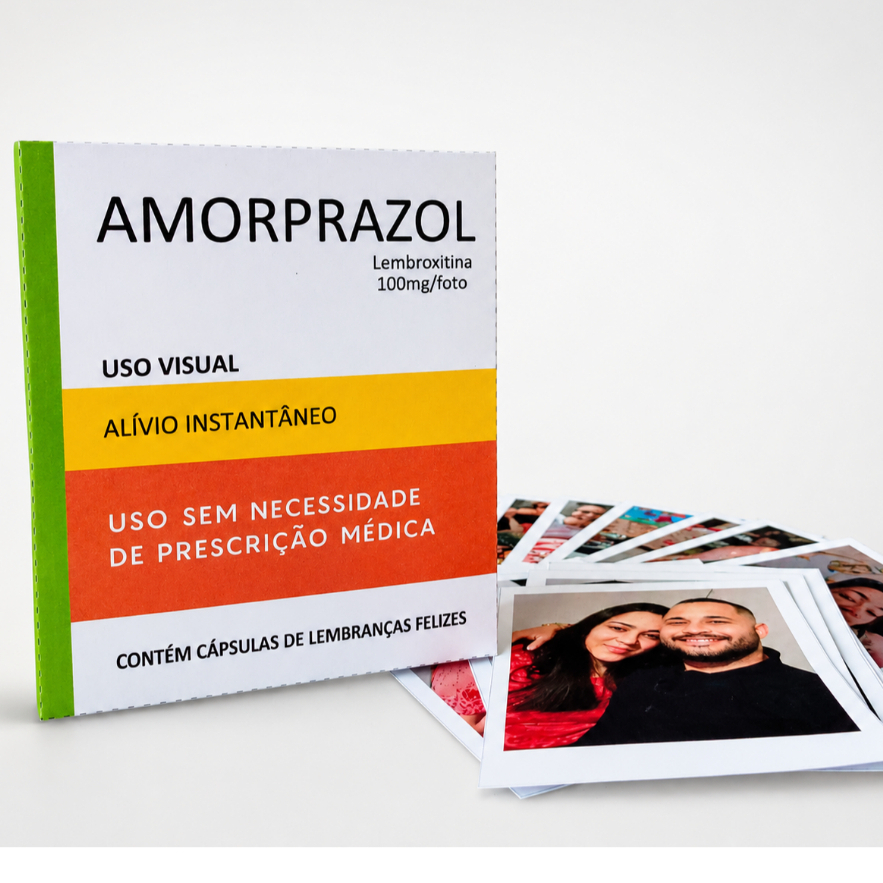 Caixinha Amorprazol com mini fotos - Presente criativo