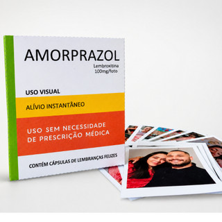 Caixinha Amorprazol com mini fotos - Presente criativo