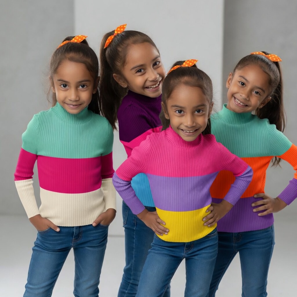 Blusa Cacharrel Inverno Meninas Quentinha Tricô 04 Ao 14