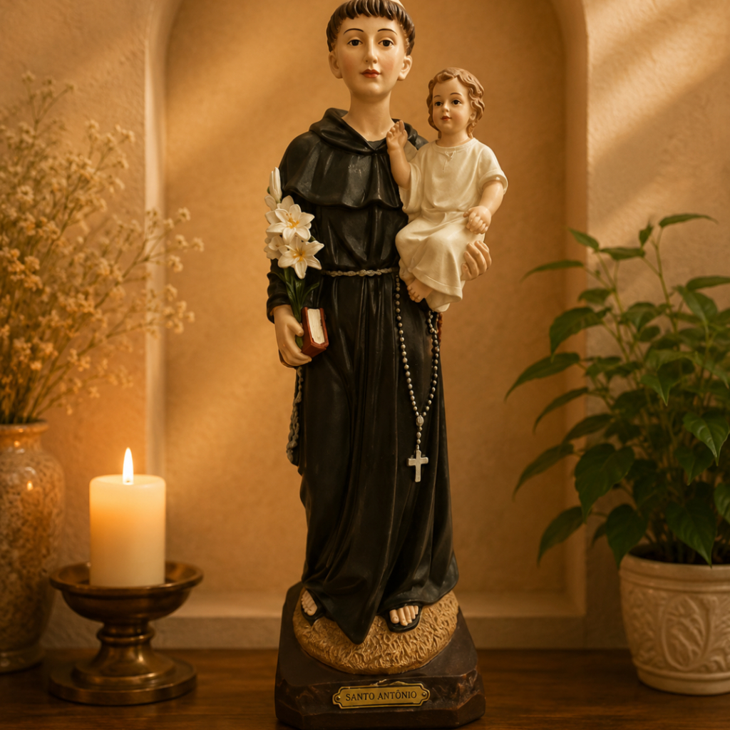 Santo Antônio de Pádua Imagem Em Resina Premium