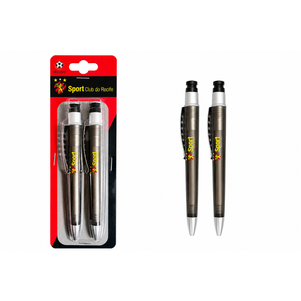 Kit Canetas Sport Club do Recife Oficial 2 Canetas Premium Time Sport