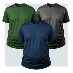 Kit 3 Camisas Dry Fit Masculina Tam. Especiais | Plus Size