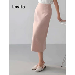 Lovito Saia Feminina Midi Lápis SKNS56EX515