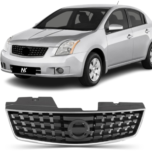 Grade Radiador Sentra 2007 2008 2009 Cromado 1ª Linha Novo