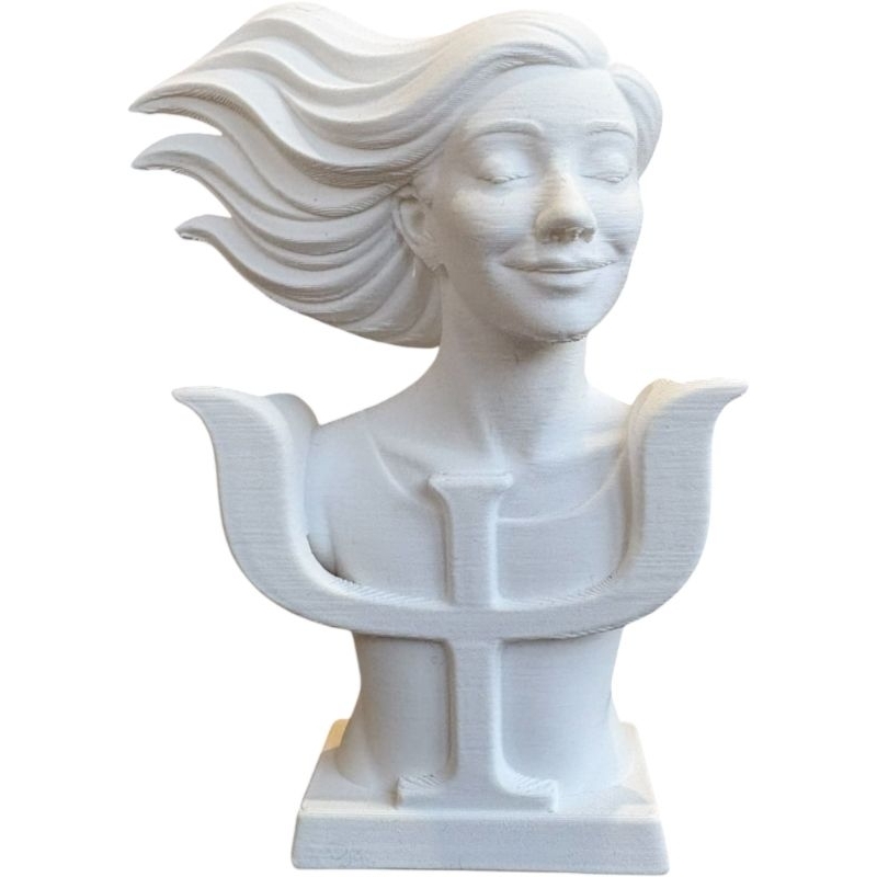 Busto Vênus Psicologia Estátua Símbolo Psi Decorativa Mesa Consultório Impressão 3D Luxo