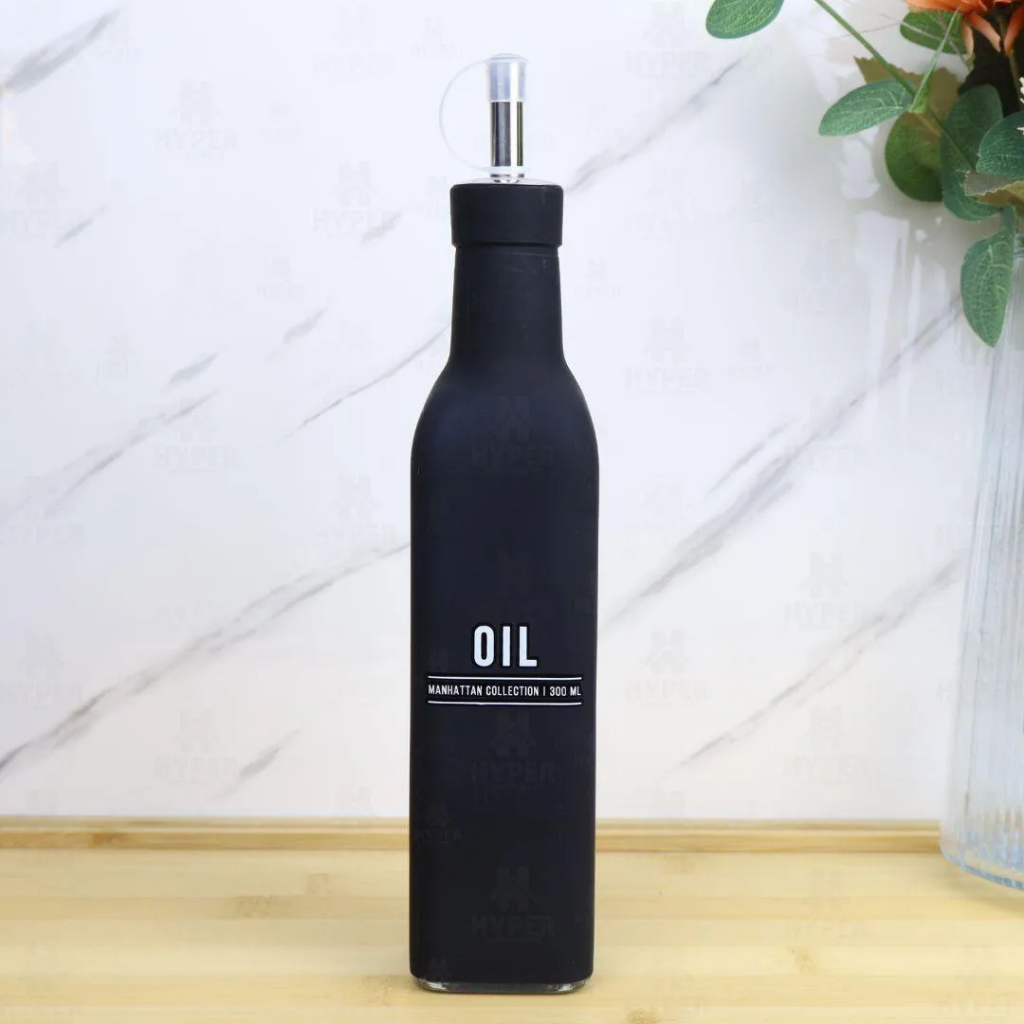 Azeiteiro Galheteiro De Vidro Manhattan 275ml Preto Hauskraft