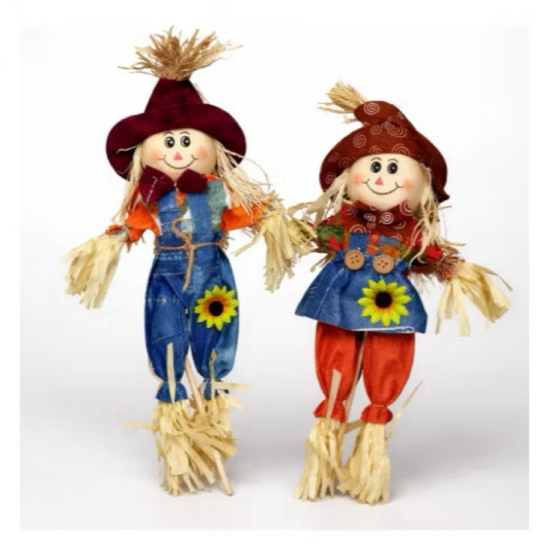 Enfeite Palito Junino De Palha | Médio, 45x35cm Cada | Casal Ou Unidade | Decoração Festa Junina, São João, Espantalho