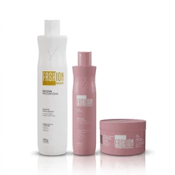 Combo Escova Progressiva 500g + Kit Manutenção Pós-Progressiva 300ml/250g - Fashion Gold